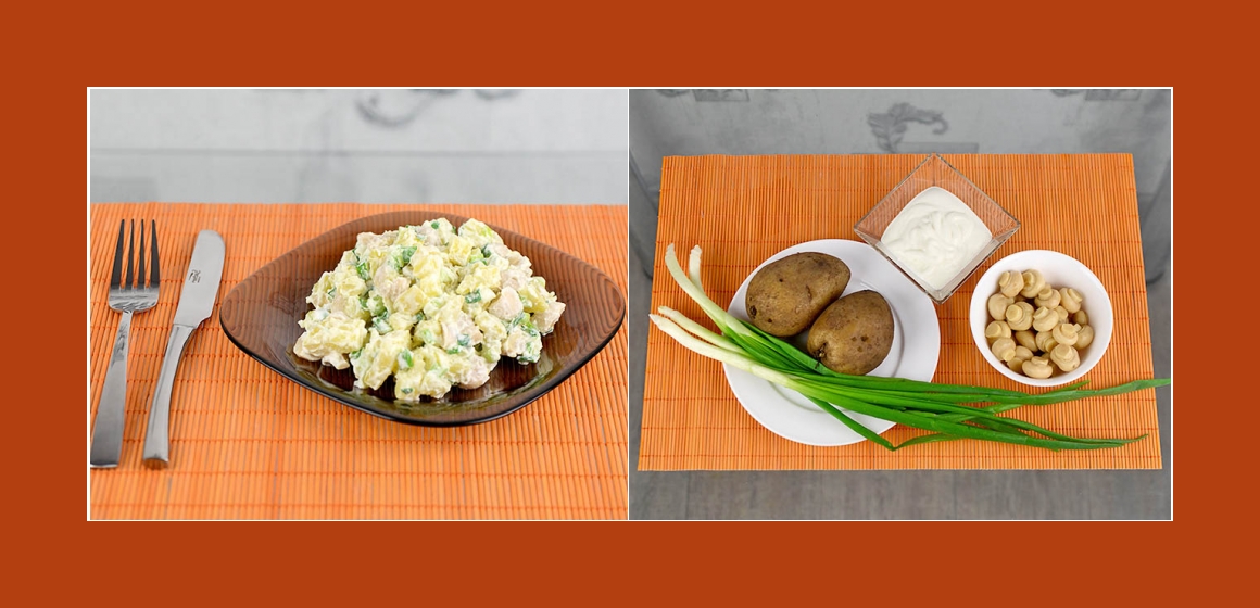 Herzhafter Kartoffel-Pilzsalat mit Schnittlauch
