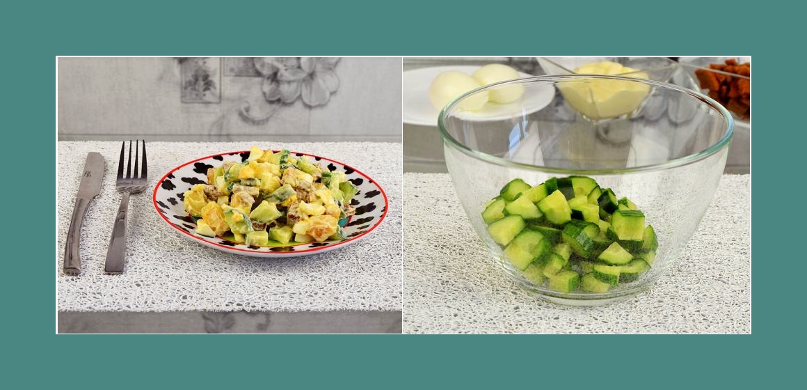 einfacher Salat Salat mit Mayonnaise