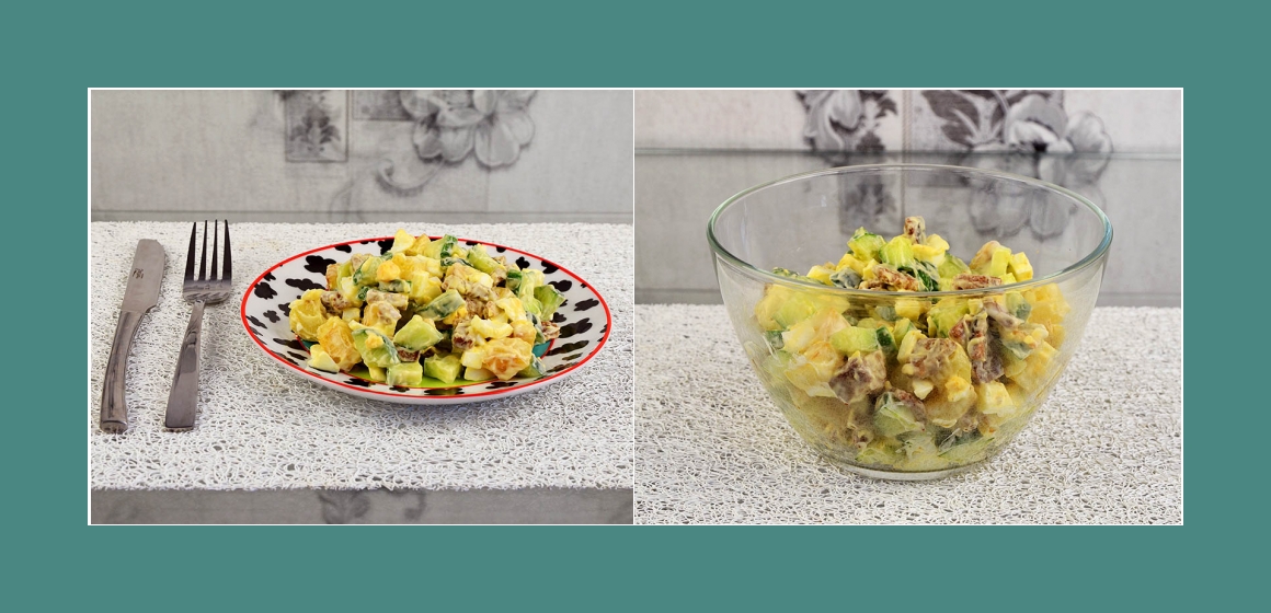 Salat Rezept Gemüsesalat mit Croutons