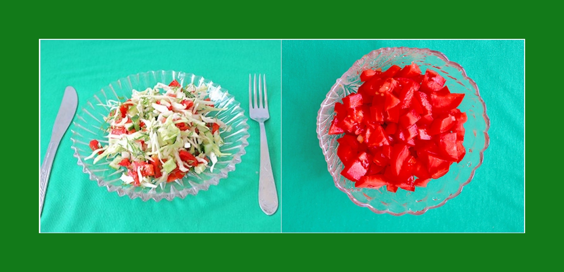 Tomaten-Gurken-Kohlsalat