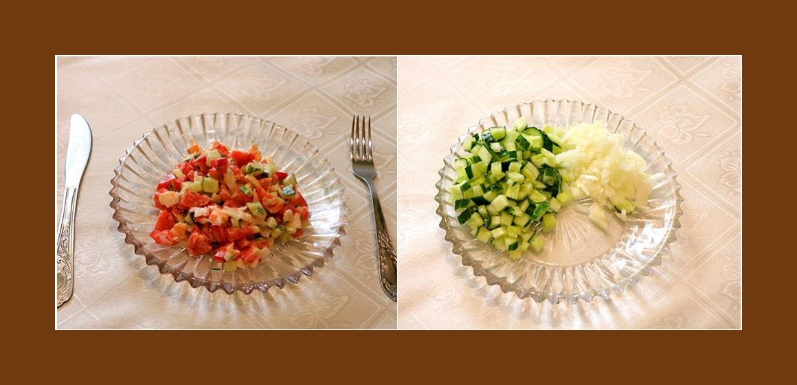 bunter Salat mit Garnelen
