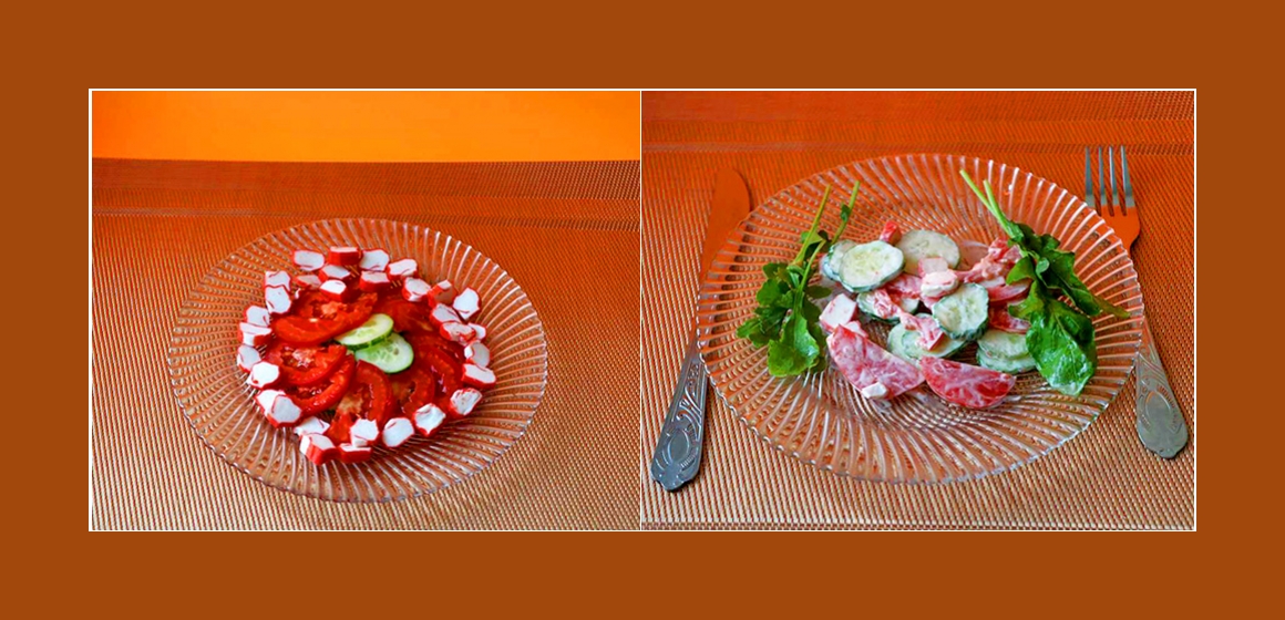 gemischter Salat mit Sahne