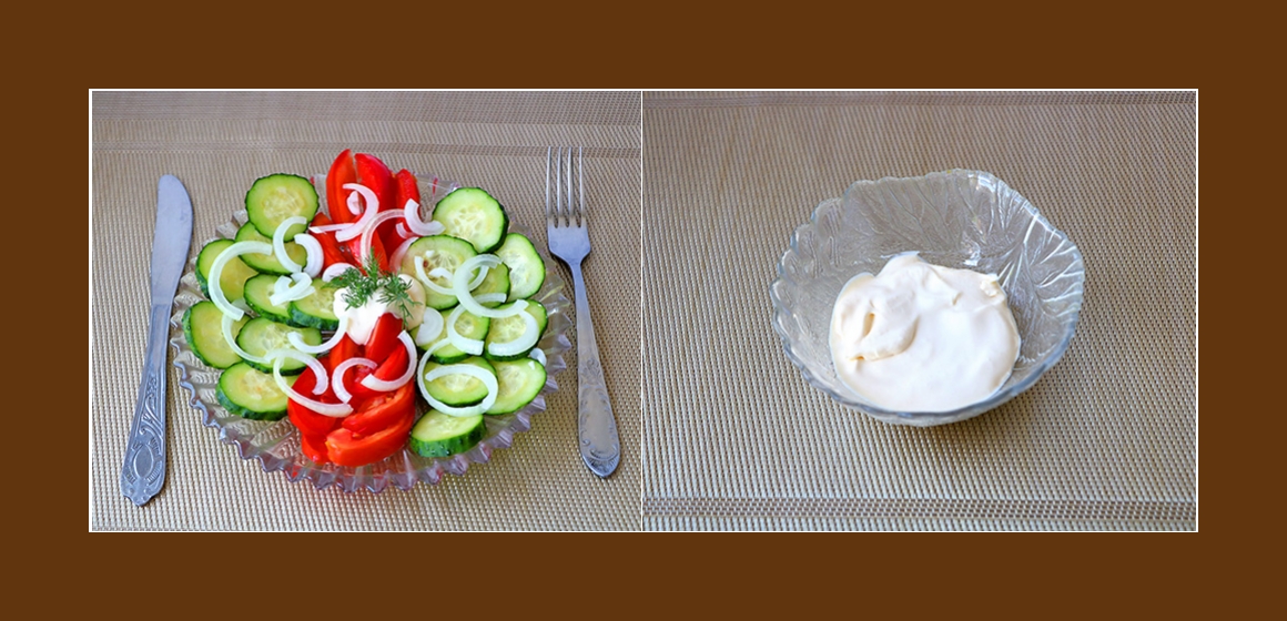 Salat mit Sahne einfacher Salat