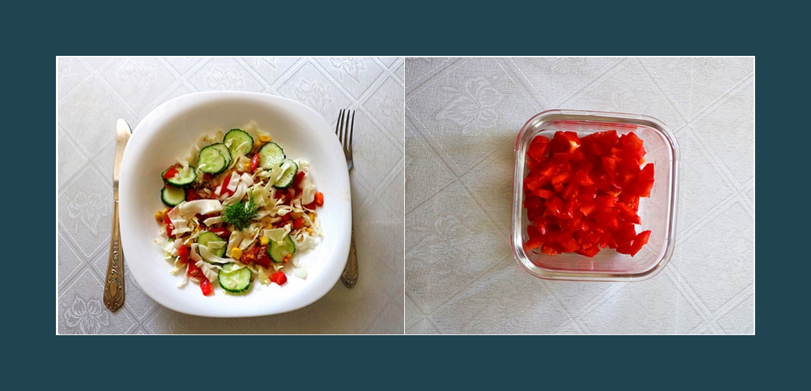Tomaten-Gurken-Salat Gemüsesalat